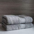 Bath Towel // Set of 2 // Silver