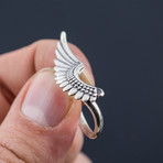 Animal Collection // Simple Feather Ring // Silver (5)