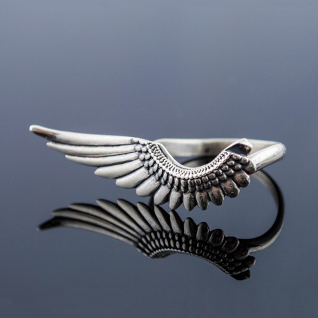 Animal Collection // Simple Feather Ring // Silver (5)