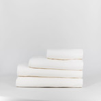 Percale Complete Bedding Set // Pure White (Full)