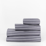 Percale Complete Bedding Set // Striped Cinder (Full)