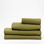 Percale Complete Bedding Set // Olive Green (Full)