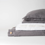 Linen Complete Bedding Set // Charcoal Gray (Full)