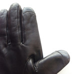 Smartphone Texting Premium Leather Gloves // Brown (M)