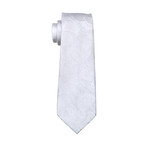 Blanc Handmade Tie // White Paisley