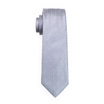 Chastel Handmade Silk Tie // Silver