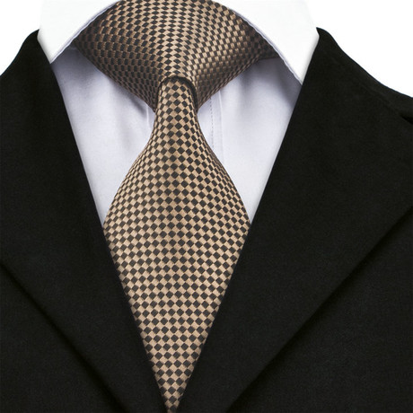 Leon Handmade Tie // Brown Checkered