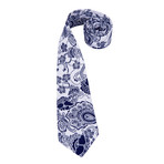 Filles Handmade Tie // White + Navy