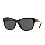 Burberry // Acetate Sunglasses // Black Gold + Gray