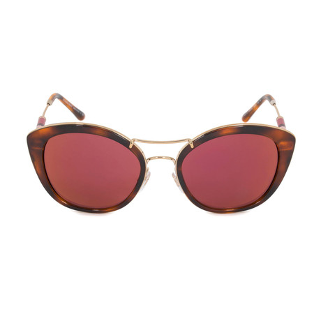 Burberry // Acetate Women's Sunglasses // Light Havana + Dark Violet Mirror Red