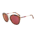 Burberry // Acetate Women's Sunglasses // Light Havana + Dark Violet Mirror Red