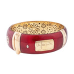 Nouvelle Bague India Preziosa 18k Two-Tone Gold Diamond + Red Enamel Bangle Bracelet II