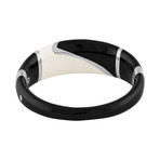 Nouvelle Bague Kenya 18k White Gold Bangle Bracelet // 6.5"