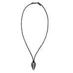 Nouvelle Bague Kenya 18k White Gold + Sterling Silver Diamond Pendant Necklace // 18"