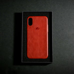 Leather iPhone Case // Crimson (X/XS)