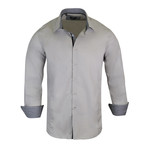 Ian True Modern-Fit Long-Sleeve Dress Shirt // Gray (3XL)