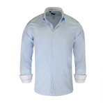 Keith True Modern-Fit Long-Sleeve Dress Shirt // Blue (S)