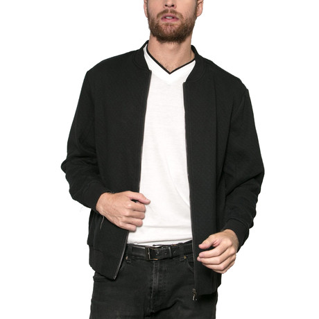 Hold On Tight Knit Zip-Up Sweater // Black (S)