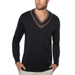 Dev V-Neck Sweater // Charcoal (L)