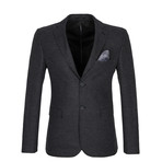 Reuben Blazer Jacket // Black + Gray (XL)