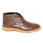 Ankle Lace-Up Boot // Brown + Tan Trim (Euro: 42)