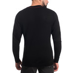 Wool Sweater + Line Design // Black (M)