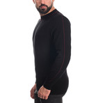 Wool Sweater + Line Design // Black (XS)
