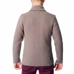Wool Jacket + Puff Knit Design // Cappuccino (XL)