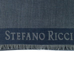 Stefano Ricci // Cashmere-Silk Blend Scarf // Blue + Gray