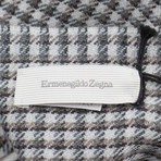 Ermenegildo Zegna // Check Wool Scarf // Brown (Brown)