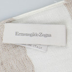 Ermenegildo Zegna // Twill Linen Blend Scarf // Brown + White