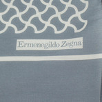 Ermenegildo Zegna // Cotton Blend Scarf // Gray + White