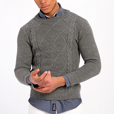 Cable Sweater // Grey (XS)