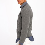 Cable Sweater // Grey (2XL)