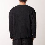Sal Cotton + Wool Blend Knit Top // Black (S)