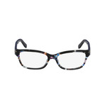 Ferragamo // Women's Acetate Eyeglass Frames // Geometric Fuchsia + Azure