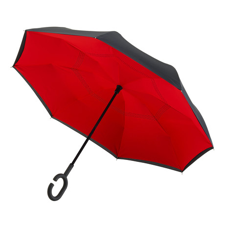 Reversible Umbrella // Manual Opening +Windproof // Red