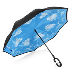 Reversible Umbrella // Black + Sky