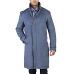 Cashmere Topcoat with Shearling Lining // Blue (XS)