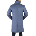 Cashmere Topcoat with Shearling Lining // Blue (L)