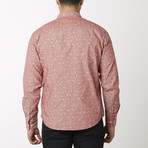 Natural Blue // Panda Print Long Sleeve Modern Fit Shirt // Red (S)