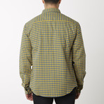 Natural Blue // Button Down Long Sleeve // Yellow + Blue (2XL)