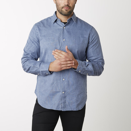 Natural Blue // Button Down Long Sleeve // Charcoal (S)