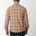 Visitor // Japanese Stripe Shirt Jacket // Orange (M)