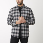 Visitor // Button Down Check Flannel // Black (XL)