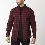 Visitor // Check Button Down Flannel // Red + Black Check (2XL)