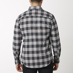 Visitor // Button Down Check Flannel // Black (XL)