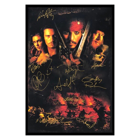 Signed + Framed Poster // Pirates Of The Caribbean: The Curse of the Black Pearl
