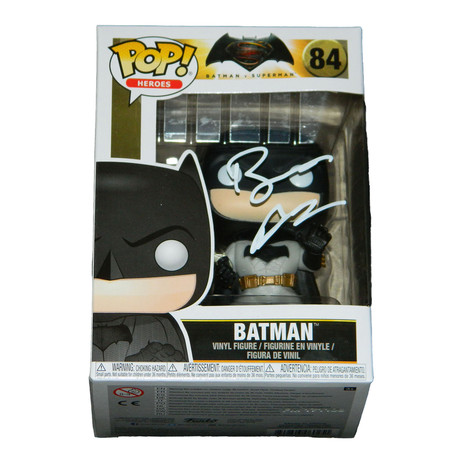 Signed + Cased Funko Pop Doll // Batman vs Superman // Ben Affleck