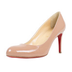 Simple 85m Patent Leather Pumps // Nude (Euro: 34)